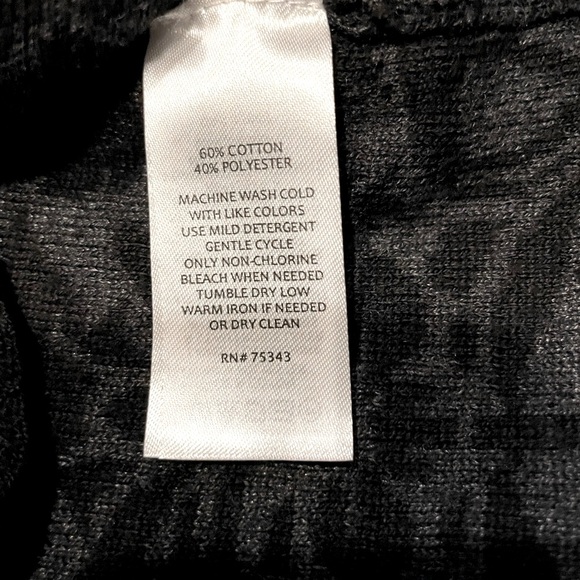 Cynthia Rowley Gorgeous Black and Gray Damask Print Zip Up Cardigan Sz M - Picture 4 of 6